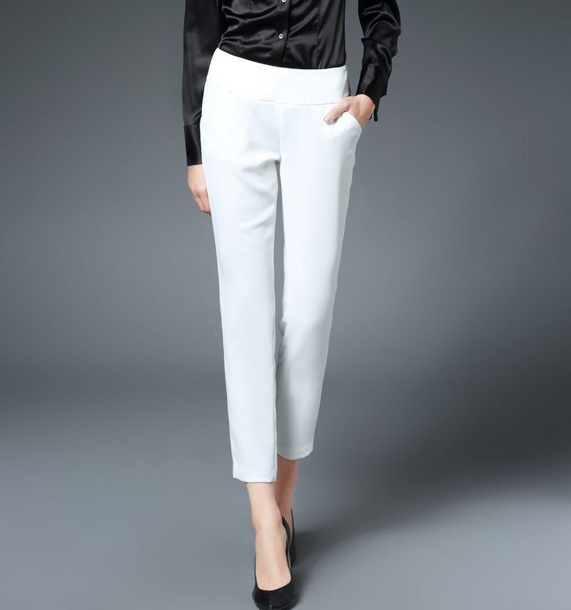 Charlotte Skinny Ankle Pant in White