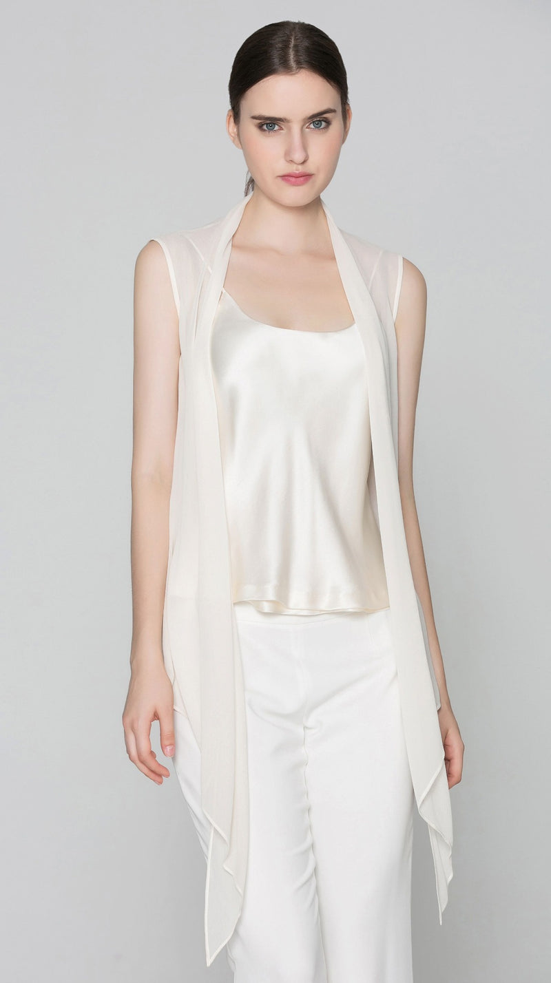 Jessica Scarf Blouse in White